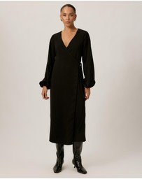 Tussah - Kate Crepe Wrap Midi Dress