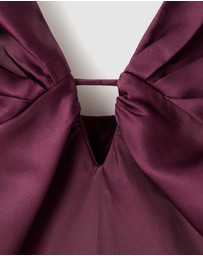 M.N.G - V-Neck Satin Dress