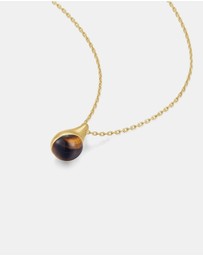 Ania Haie - Ania Haie Gold Tiger Eye Droplet Pendant Necklace