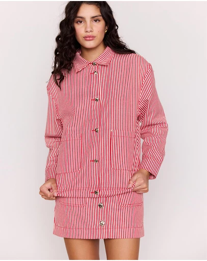 MINKPINK - Freya Stripe Denim Jacket