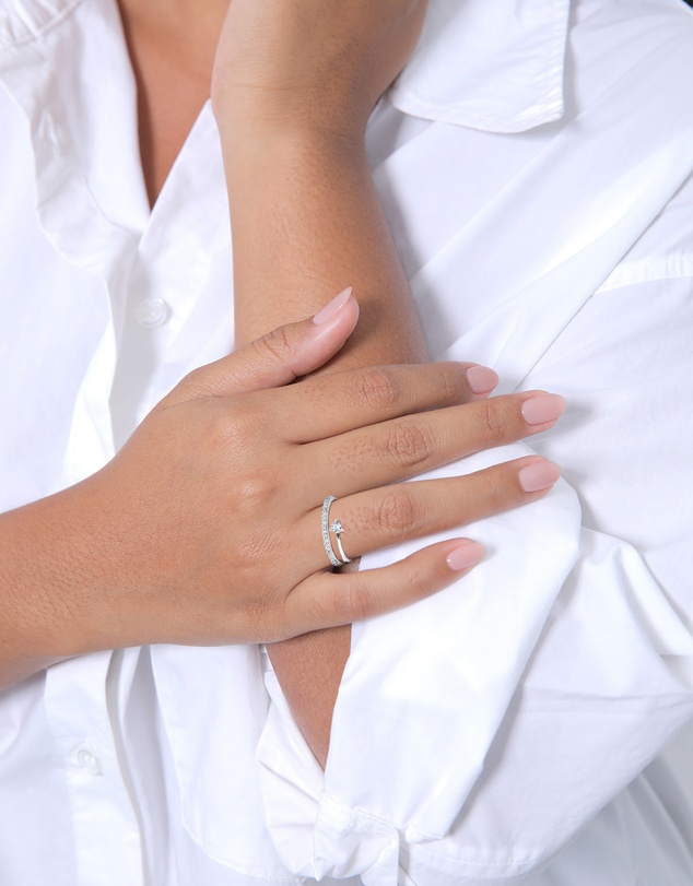 Elli Jewelry - Ring Zirconia Arrow 925 Sterling Silver