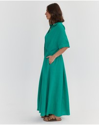 ALEXANDRA - Makila Dress Emerald