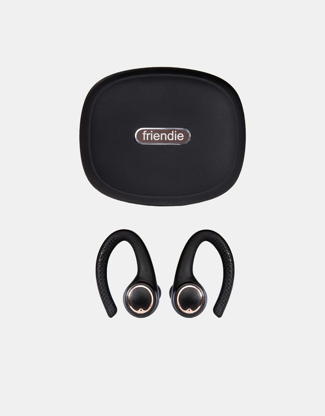 Friendie - AIR Active 2.0 Black and Rose Gold Sport Earbud (True Wireless In Ear Headphones)