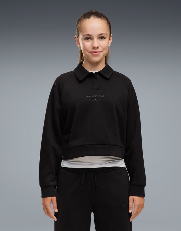 Puma - Class Relaxed Cropped Fleece Sweatshirt - Girls