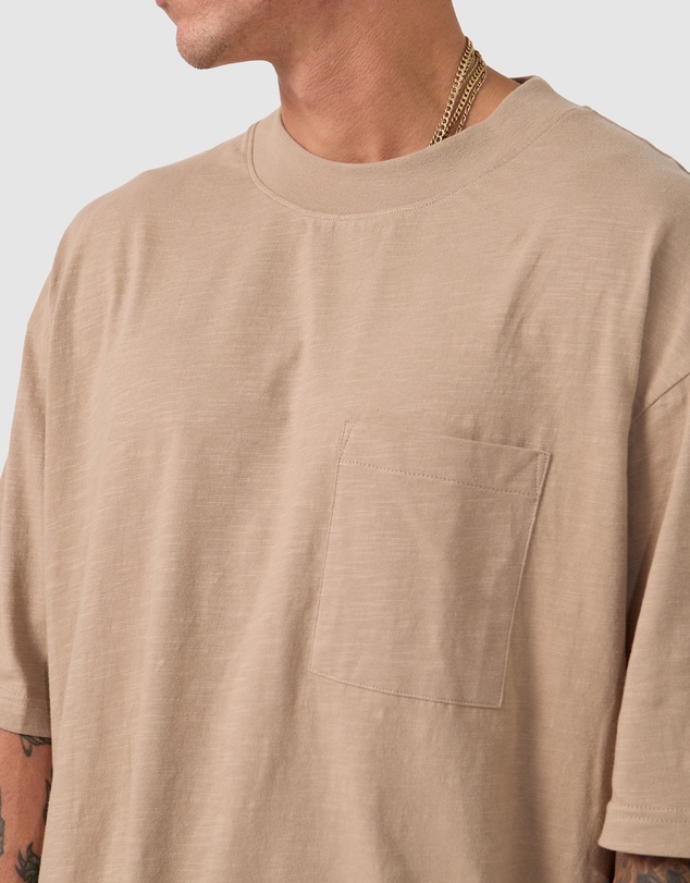 Zanerobe - Cropped Slub Flow Tee Coffee