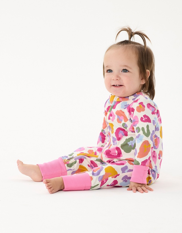 Rock Your Baby - Rainbow Leopard Coverall