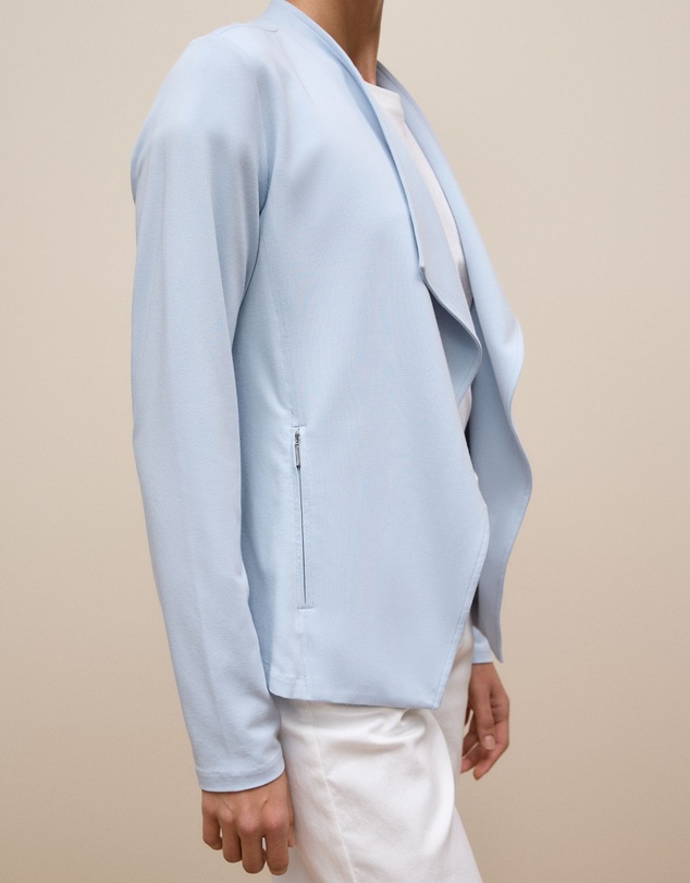 Trenery - Bamboo Viscose Blend Jacket in Soft Blue