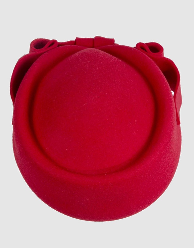 Max Alexander - Felt Red Pillbox Hat