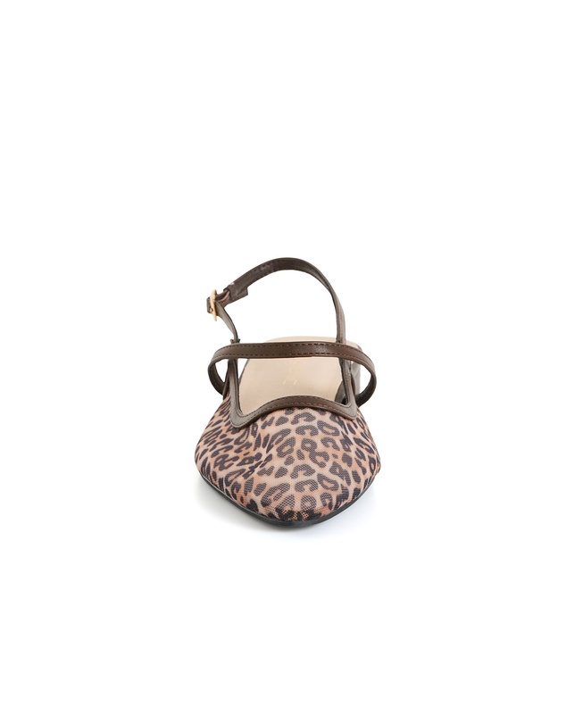 City Chic - WIDE FIT Animal Mesh Flat