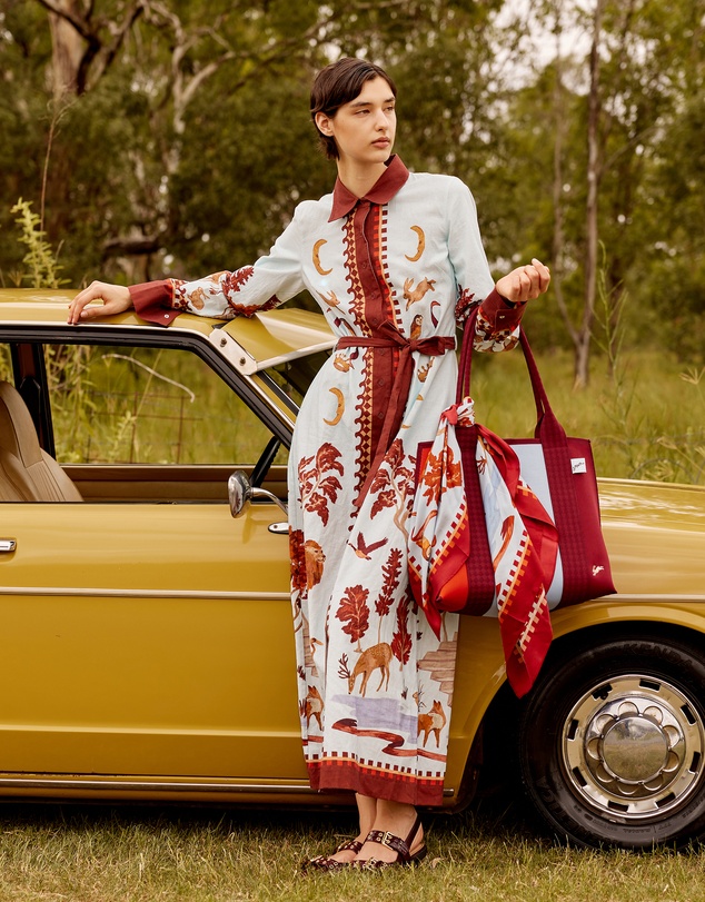 SMWR. by The Somewhere Co - Moon Court Long Sleeve Maxi Shirt Dress