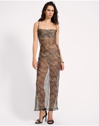 ONE TEASPOON - Jagger Maxi Slip Dress - Leopard Print