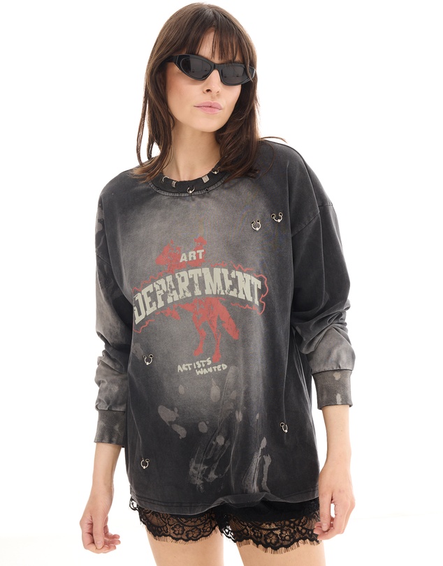 THE TALES - Art Department Pierced Cowboy Long Sleeve Tee