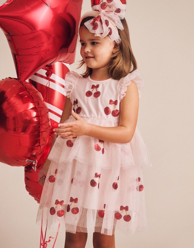 Huxbaby - Sequin Cherry Pie Tulle Dress - Babies