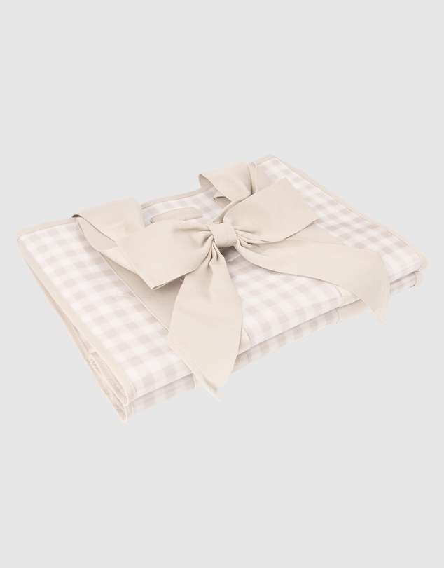 Case-Mate - Case-Mate Latte Gingham Bow Tote w/ Phone Pouch