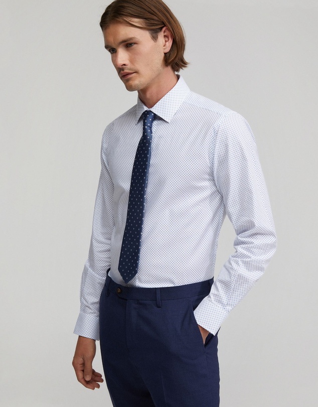 Oxford - Beckton Cotton Dotted Shirt