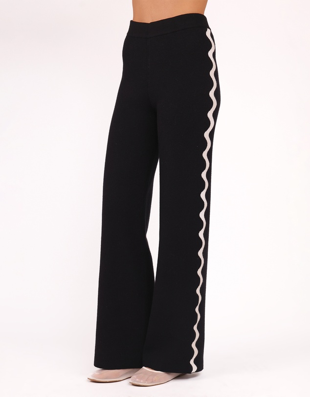 Petal & Pup - Vespa Knitted Pant - Black White