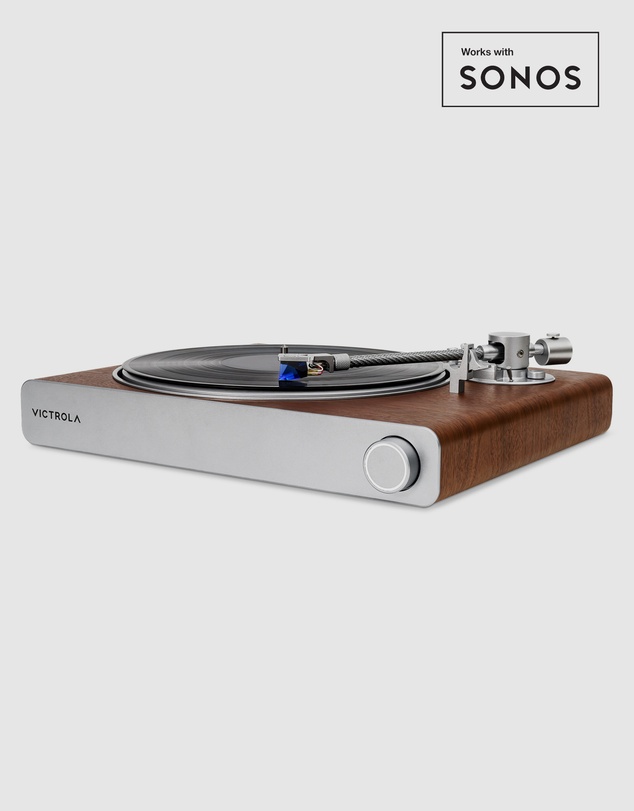 Victrola - Victrola Stream Sapphire Wi-Fi & Bluetooth Turntable - Walnut