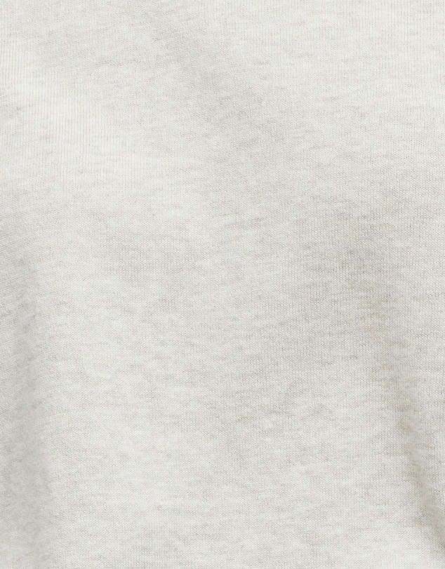 JH Lounge - JHL V-Neck T (Fine Cotton Cashmere) Soft Grey Marle