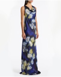 Carla Zampatti - Calla Lily Silk Viscose Cowl Front Gown