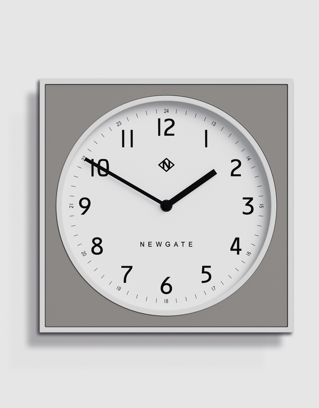 Newgate - Newgate Burger & Chips Wall Clock Posh Grey