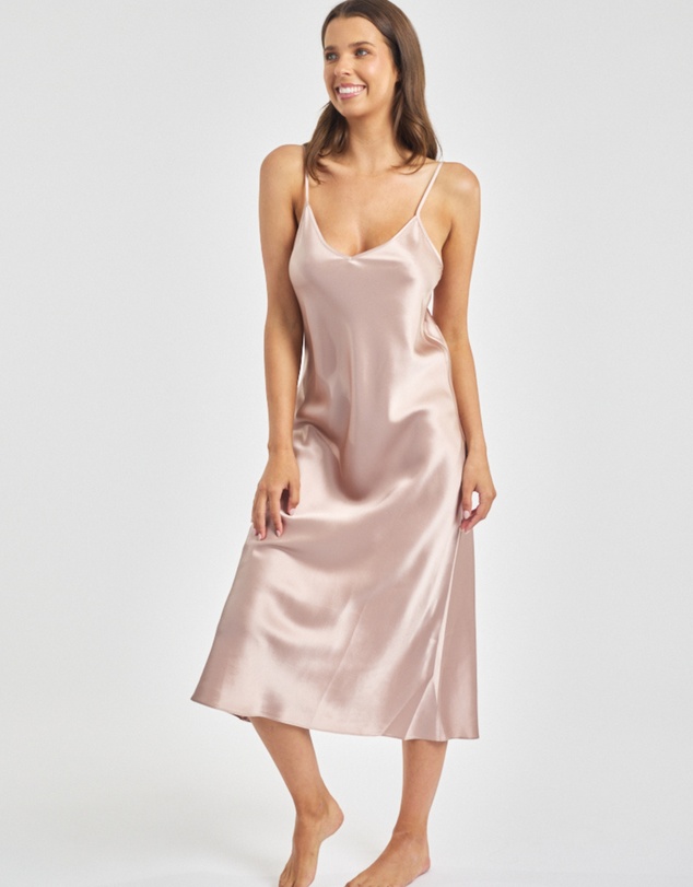 Love and Lustre - Silk Slip 3/4 Length