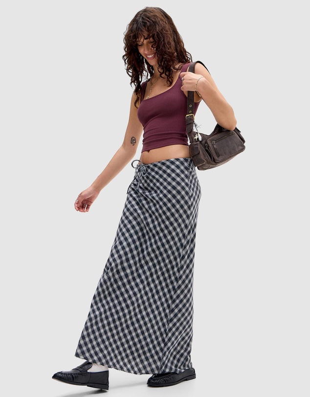 BDG By Urban Outfitters - Check Maxi Skirt