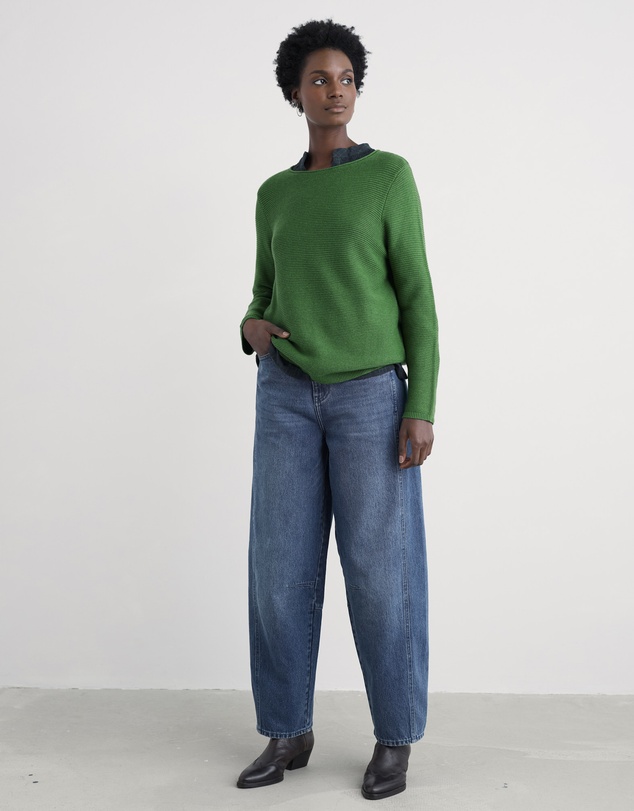 Seasalt - Seasalt Cornwall Green Makers Cotton Jumper