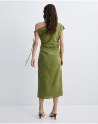 M.N.G - Asymmetric Side Ruched Dress
