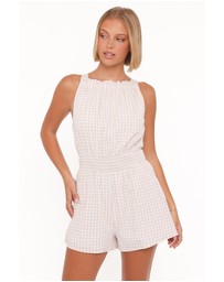 Petal & Pup - Felicity Playsuit - Beige Gingham