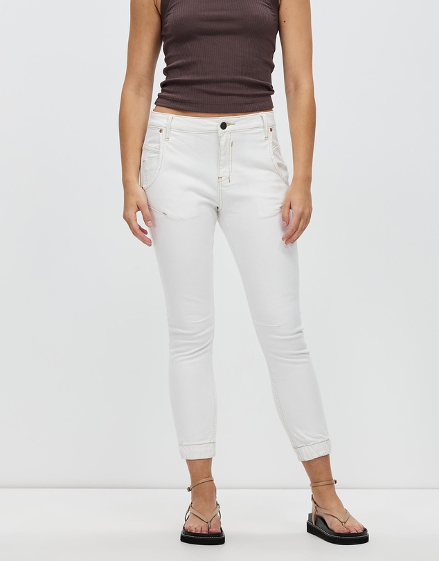 DRICOPER DENIM - Cuffed White Jeans