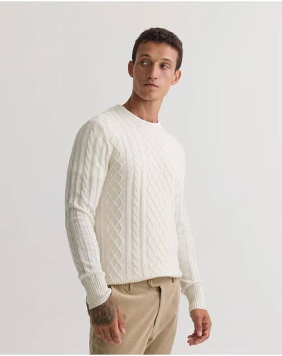 Oxford - Bruno Wool Cable Knit