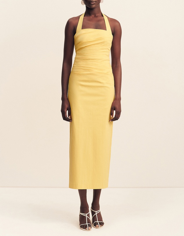 Shona Joy - Campbell Draped Halter Maxi Dress