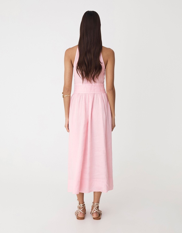 Forcast - Miami Gathered Neck Hemp Dress