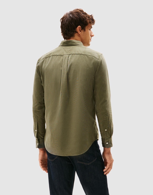 Tommy Hilfiger - Regular Fit Flag Embroidery Corduroy Shirt