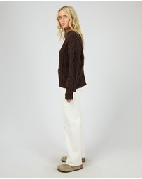 All About Eve - Higgins Cable Knit Brown