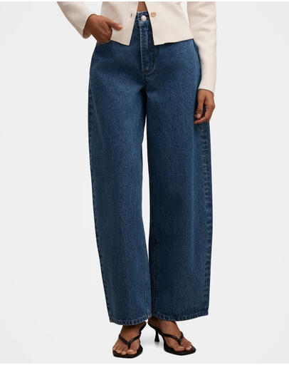 Forever New Petite - Emma Petite Mid Rise Barrel Jeans