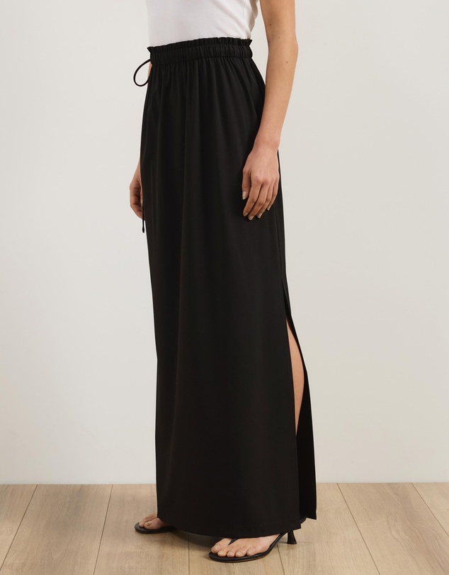 Atmos&Here - Rhea Drapey Maxi Skirt with Tie Detail at Waist