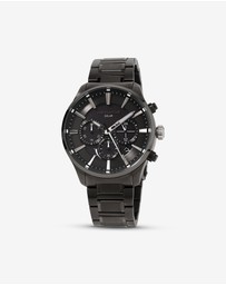 Michael Hill - Solar Powered Men's Watch Black Tone Stainless Steel