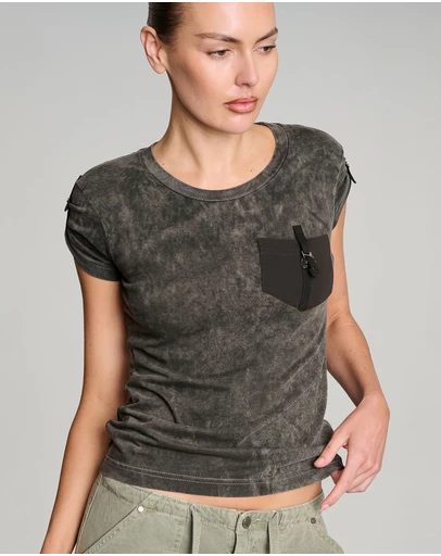 Love and Nostalgia - Tough Tee - Black Acid Wash