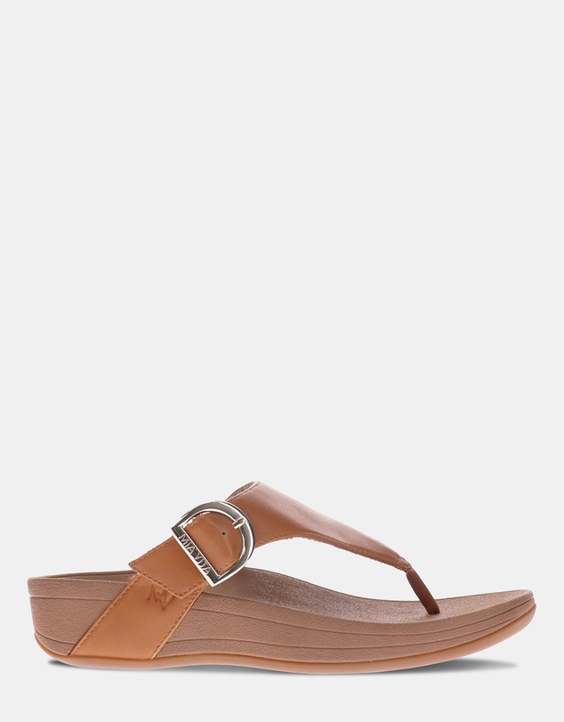 Mia Vita - Faith Toe Post Sandal - Tan
