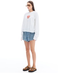 THE TALES - We Love Velvet Heart Long Sleeve Tee