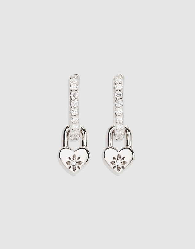 By Charlotte - Love Unlocked Padlock Hoops