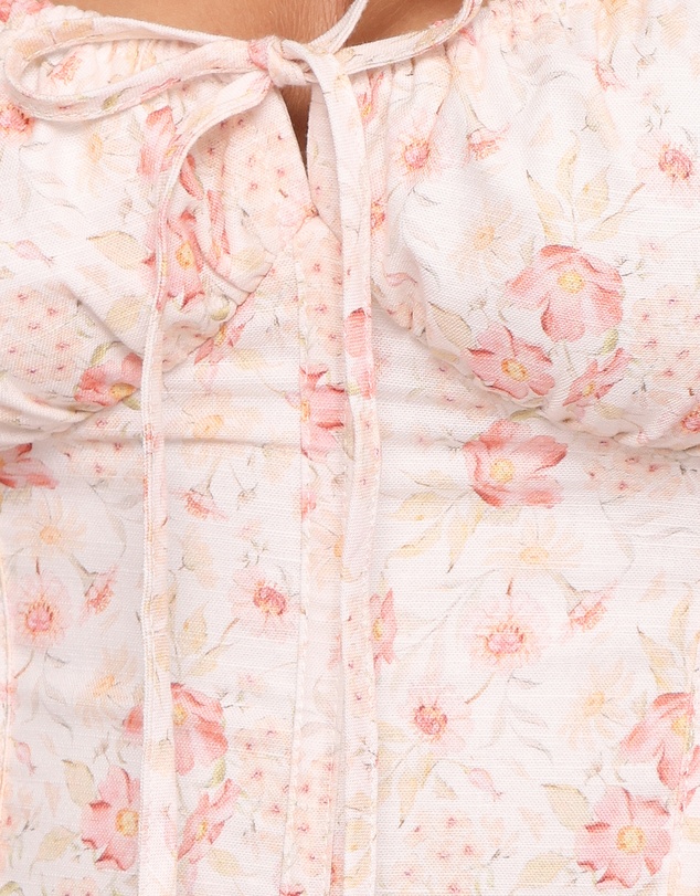Petal & Pup - Wisteria Midi Dress - Peach Ditsy Floral