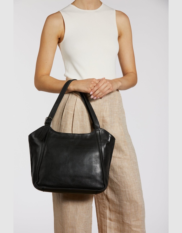 Evity - Maya Leather Buckle Tote Bag