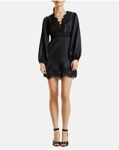 Cynthia Rowley - Satin Lace Mini Dress