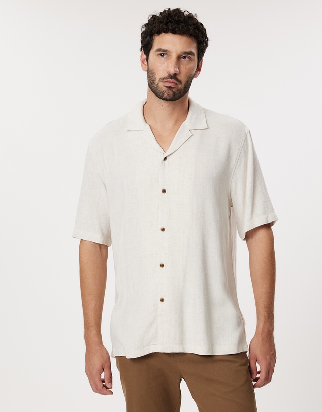 Staple Superior - Newport Textured Linen Blend Shirt