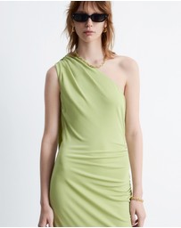 & Other Stories - One-Shoulder Scarf-Detail Midi Dress
