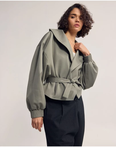 Oxford - Indie Crop Belt Waist Jacket