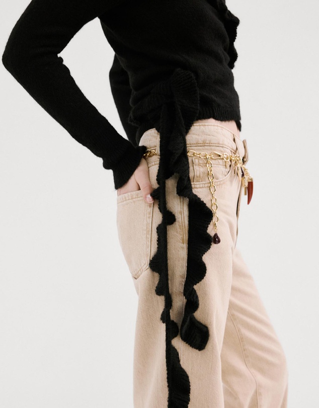 M.N.G - Ruffle Knit Cardigan