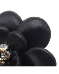 Pre-Loved by Azura Reborn - Pre-Loved CC Resin Rhinestone Camellia Clip On Earrings